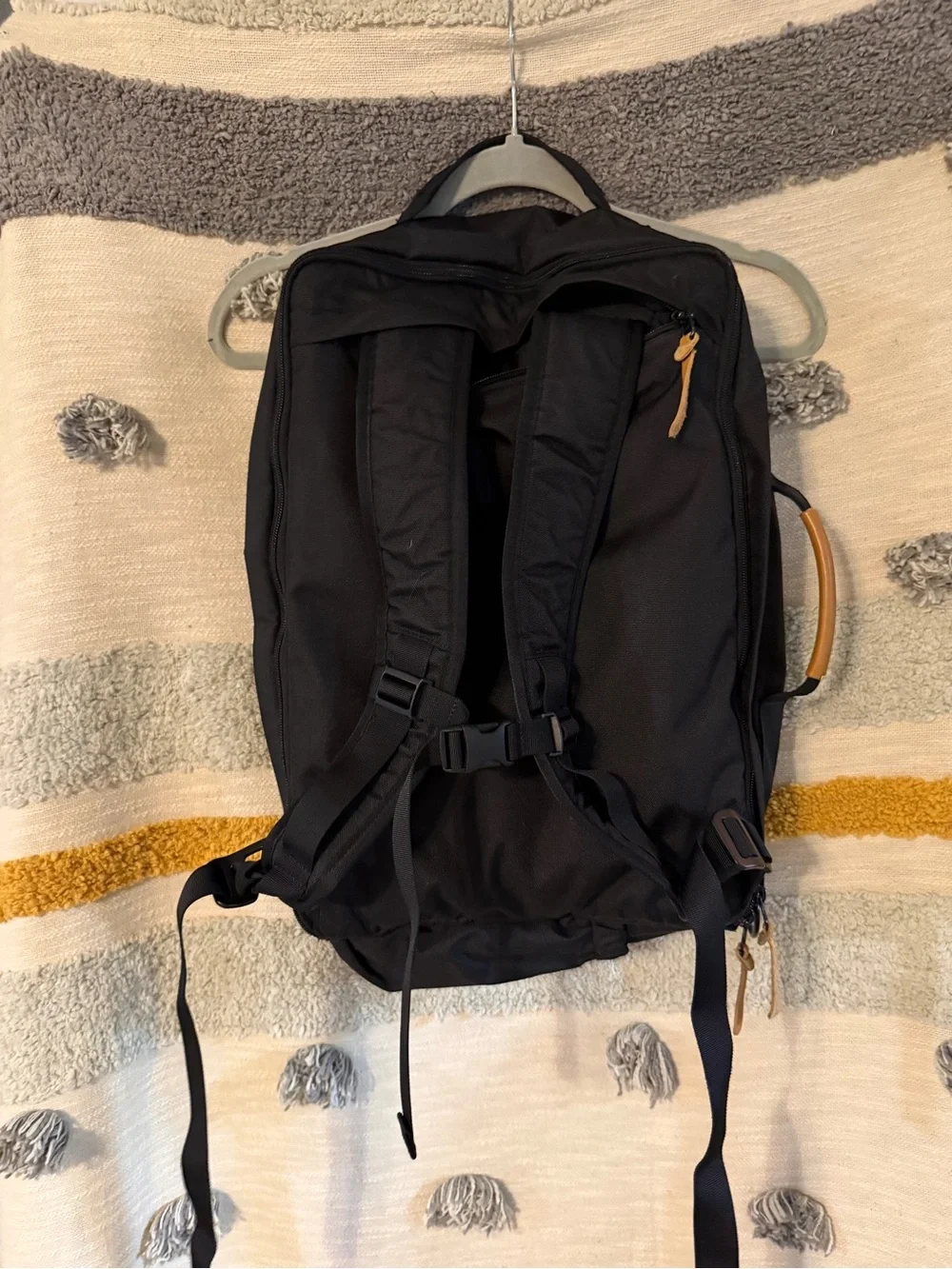 United by Blue - Black Travel Duffel Backpack with Tan Accents